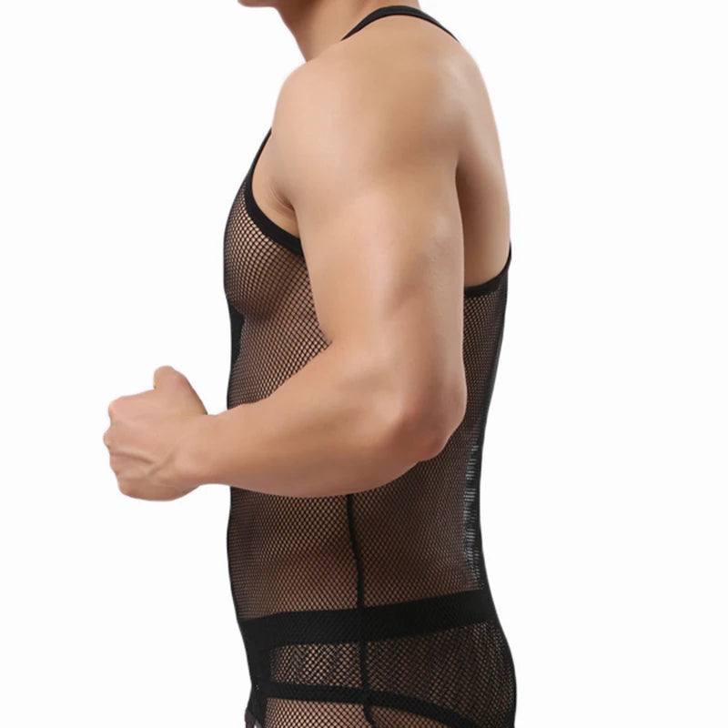 Summer Men's Clothing Gym Fitness Workout Breathable Sleeveless Shirts Mesh Vests Muscle Male Clothes Tank Top Sexy Sportswear