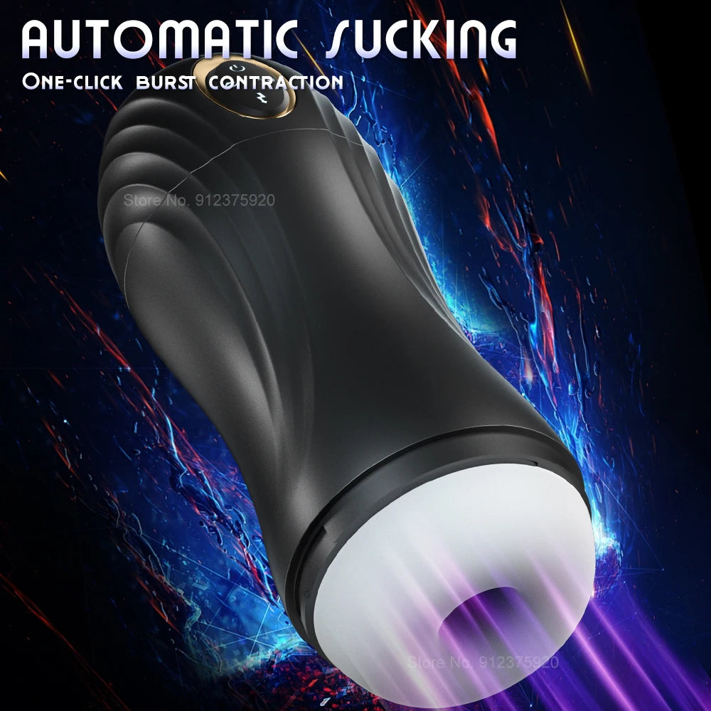Male Masturbator Toys Automatic Sucking Masturbation Cup For Men Deep Throat Oral Vagina Suction Blowjob Vibrating Sex Machine