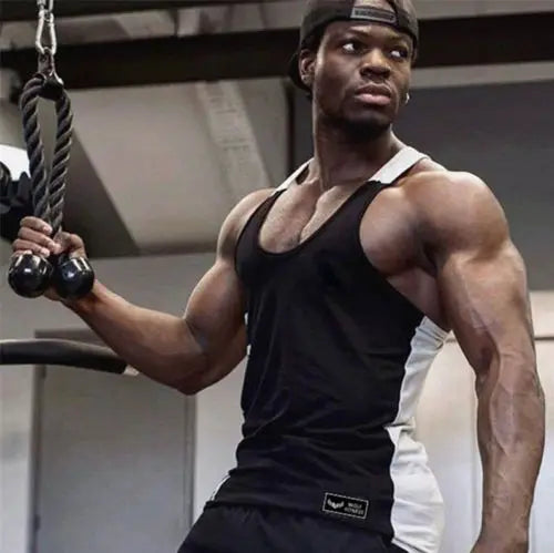 Summer New Hot Bodybuilding Fitness Singlets Muscle Vest For Men Tee basketball jersey Solid Gym Men Stringer Tank Tops