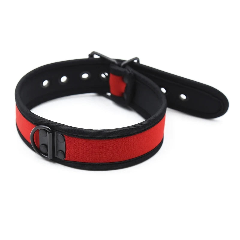 Exotic Accessories Dog Slave Necklace of Neoprene Fetish Collar Punk Harness Belts for Couples Traction Flirting Sexy Products