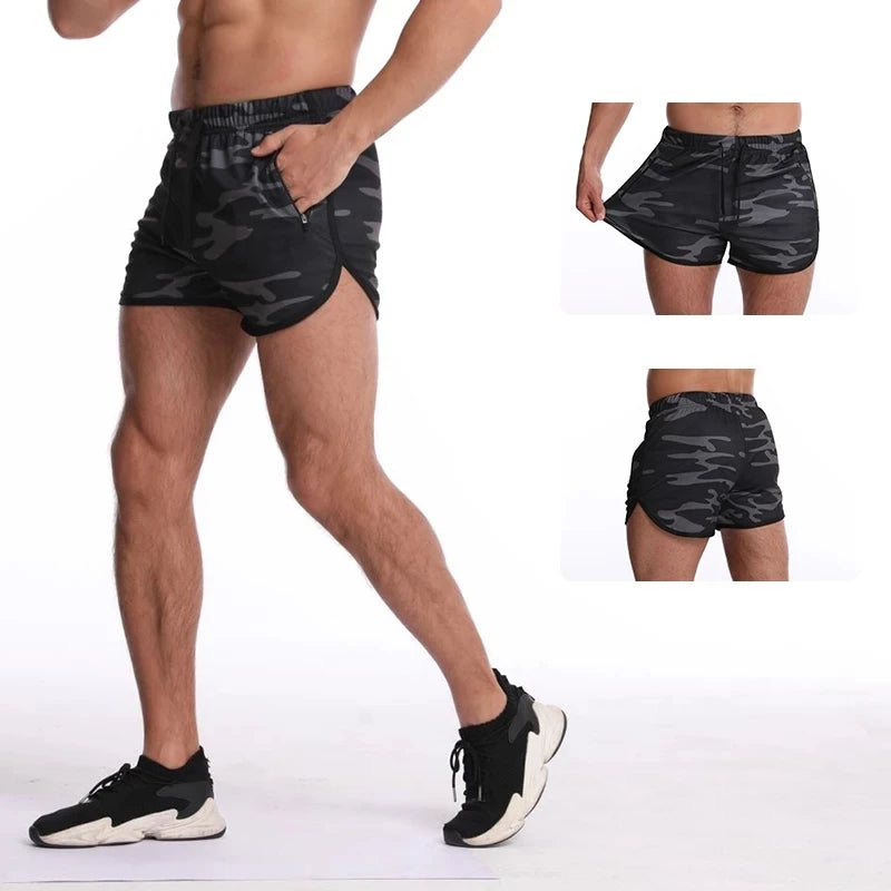 2023 Camo Running Shorts Men Summer Sportswear Gym Fitness Shorts Quick Dry Workout Shorts Training Jogging Sport Short Pants