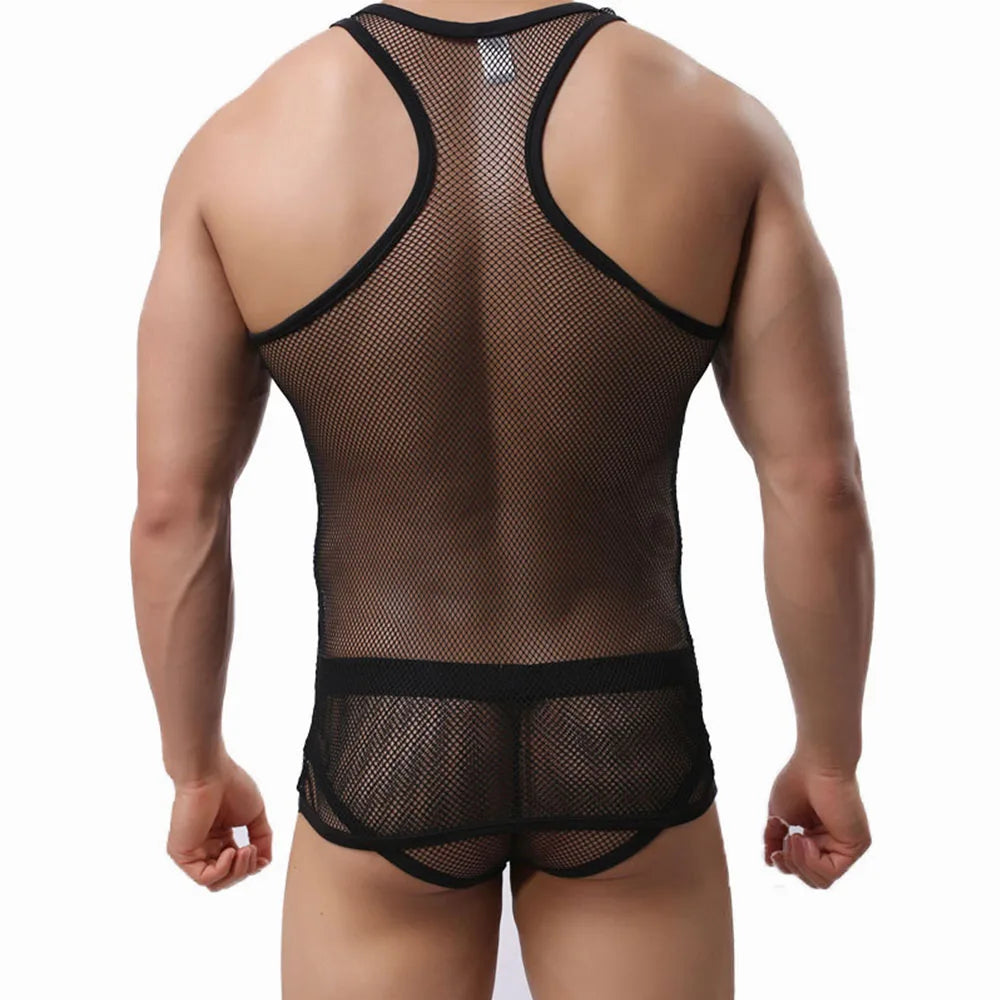Summer Men's Clothing Gym Fitness Workout Breathable Sleeveless Shirts Mesh Vests Muscle Male Clothes Tank Top Sexy Sportswear