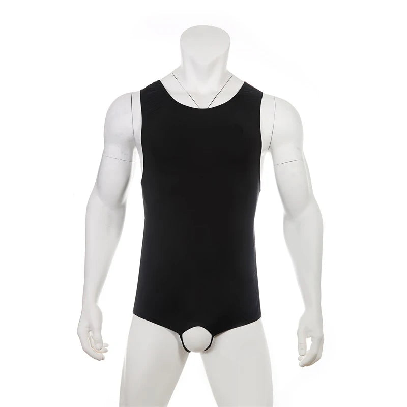 CLEVER-MENMODE Men's Sexy Open Butt Underwear Lingerie G String Bodysuit Jockstraps Penis Hollow Ring Backless Erotic Costume