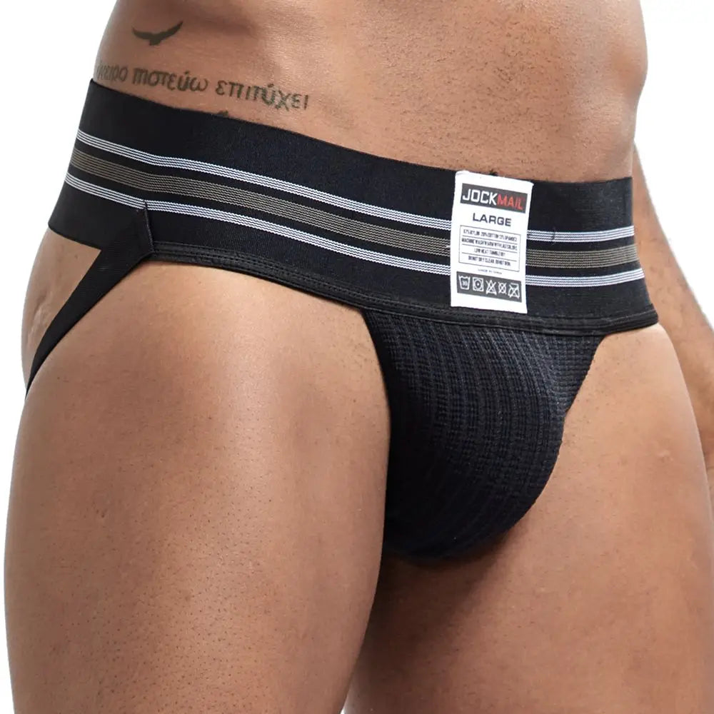 JOCKMAIL sexy men underwear jockstrap homme mens jockstrap underwear man thong jockstrap gay jock strap cotton Breathable white