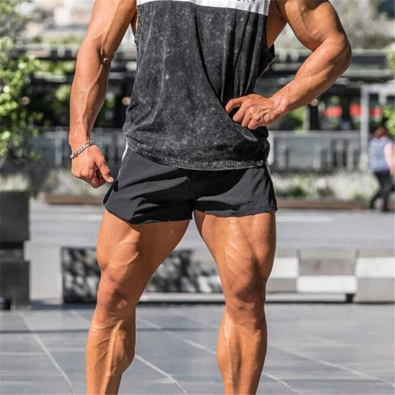 New Summer Mens Shorts Gyms Fitness Bodybuilding Casual Joggers Workout Brand Sporting Short Pants Sportswear Sweatpants