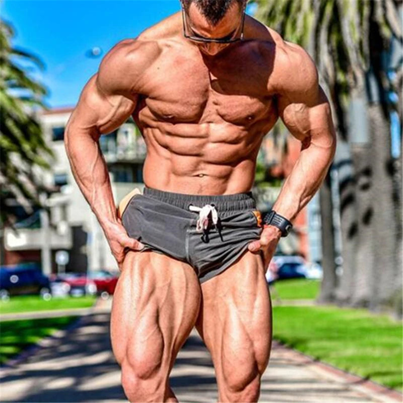 New Summer Mens Shorts Gyms Fitness Bodybuilding Casual Joggers Workout Brand Sporting Short Pants Sportswear Sweatpants