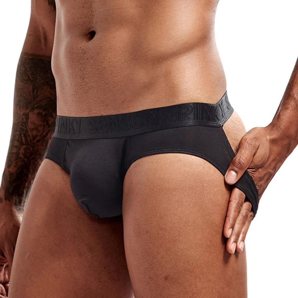 Gays Sexy Jockstraps Convex Pouch G-String Thongs for Men Backless Underwear Men's Tight Briefs Youth Elastic Underpants Panties