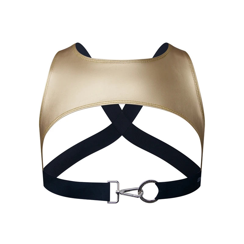 Harness Men Sexy Shoulder Straps Chest Bondage Faux Leather Adults Erotic Lingerie Gay Underwear Sissy Exotic Tanks for Bar Show