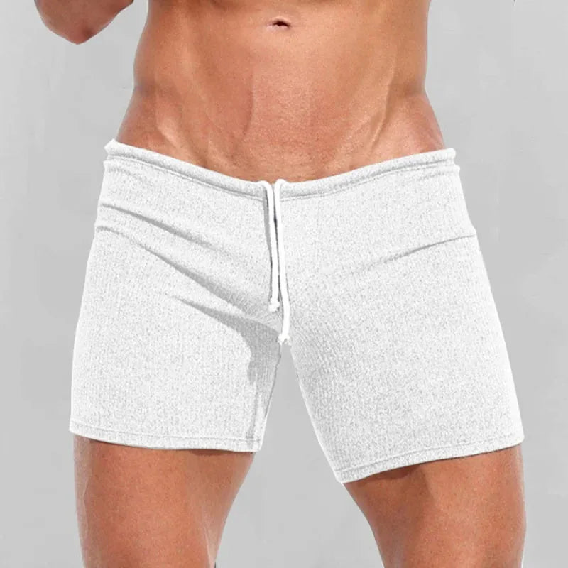 Sexy Lace-up Men's Shorts Men's Summer Casual Shorts Holiday Solid Color Three-quarter Pants Fitness Sweatpants Male Shorts Y2k