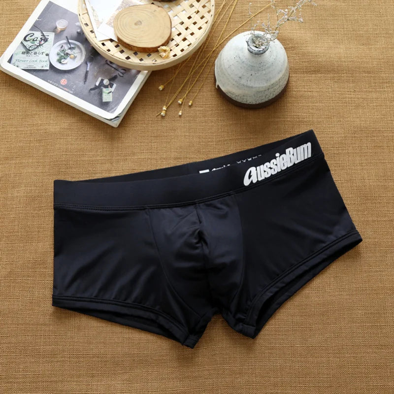 Aussiebum Men's boxers Milk Silk Low Waist Body Shaping Elastic underwear three-dimensional Comfortable jockstrap Panties