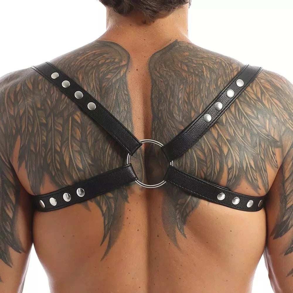 Gay Rave Harness Fetish Gay Leather Belts Strap BDSM Men Bondage Accessories Punk Sexy Clothing For Rave Party Sex Toys
