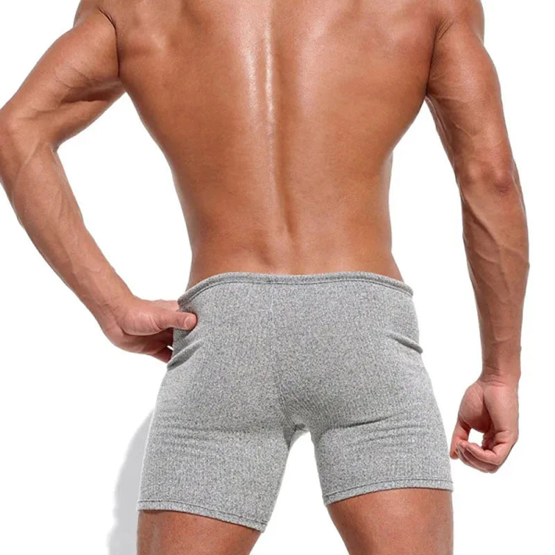 Sexy Lace-up Men's Shorts Men's Summer Casual Shorts Holiday Solid Color Three-quarter Pants Fitness Sweatpants Male Shorts Y2k