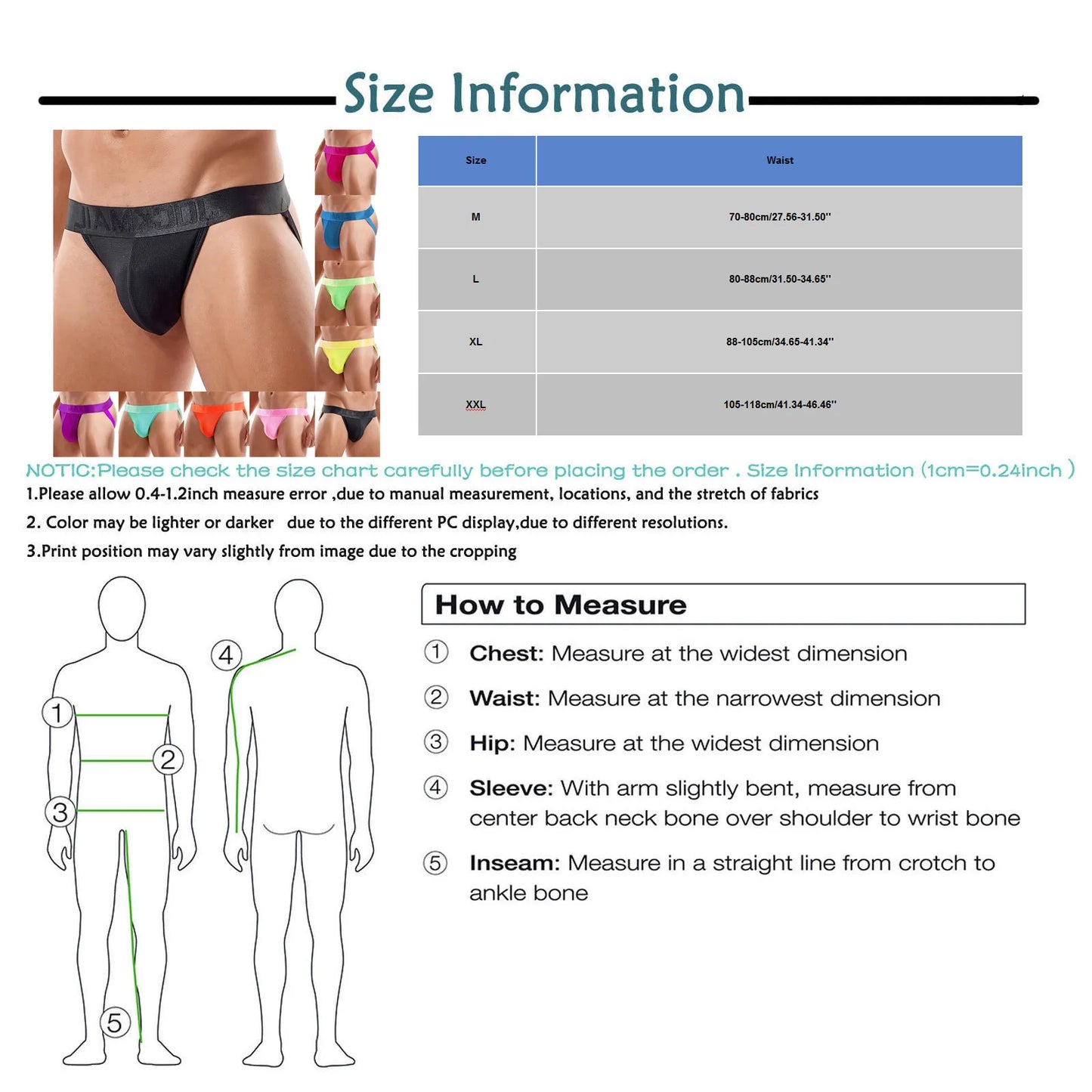 JOCKMAIL Sexy Jockstrap Men Underwear Brief Underpants Gay Mens Bikini Slip Men's Tanga String Thong Breathable Cotton Low Waist