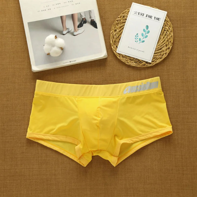 Aussiebum Men's boxers Milk Silk Low Waist Body Shaping Elastic underwear three-dimensional Comfortable jockstrap Panties