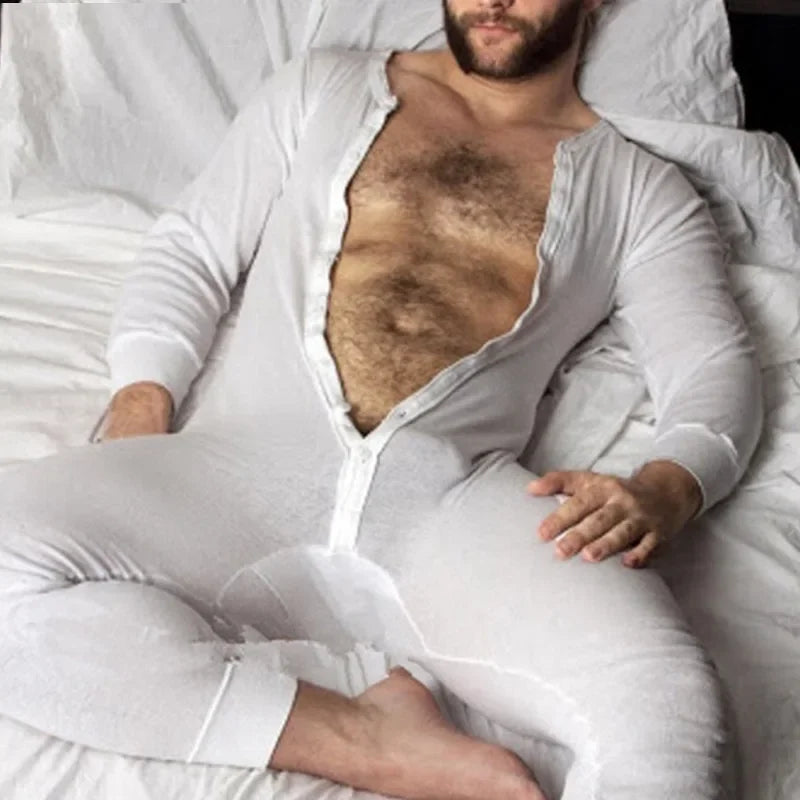 Men Pants Jumpsuit Spring Autumn New Men's Sexy Homewear Jumpsuit Casual Sports Jumpsuit  Men Clothing