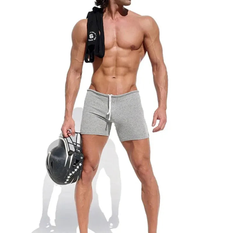 Sexy Lace-up Men's Shorts Men's Summer Casual Shorts Holiday Solid Color Three-quarter Pants Fitness Sweatpants Male Shorts Y2k