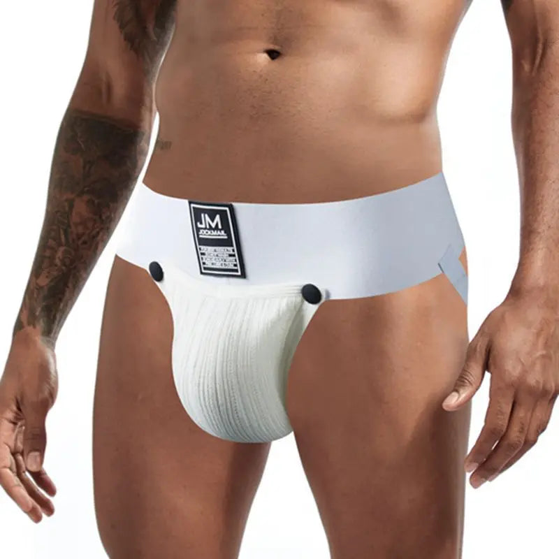 JOCKMAIL Men's Panties Jockstrap Men Underwear Sexy Femboy Clothing Sissy Panties Removable Pouch Gay Underwear Tanga Hombre
