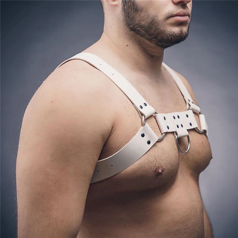 Fetish Gay Clothes for Sex Leather Sexual Chest Harness Men BDSM Gay Body Bondage Cage Male Harness Straps Lingerie Punk Rave