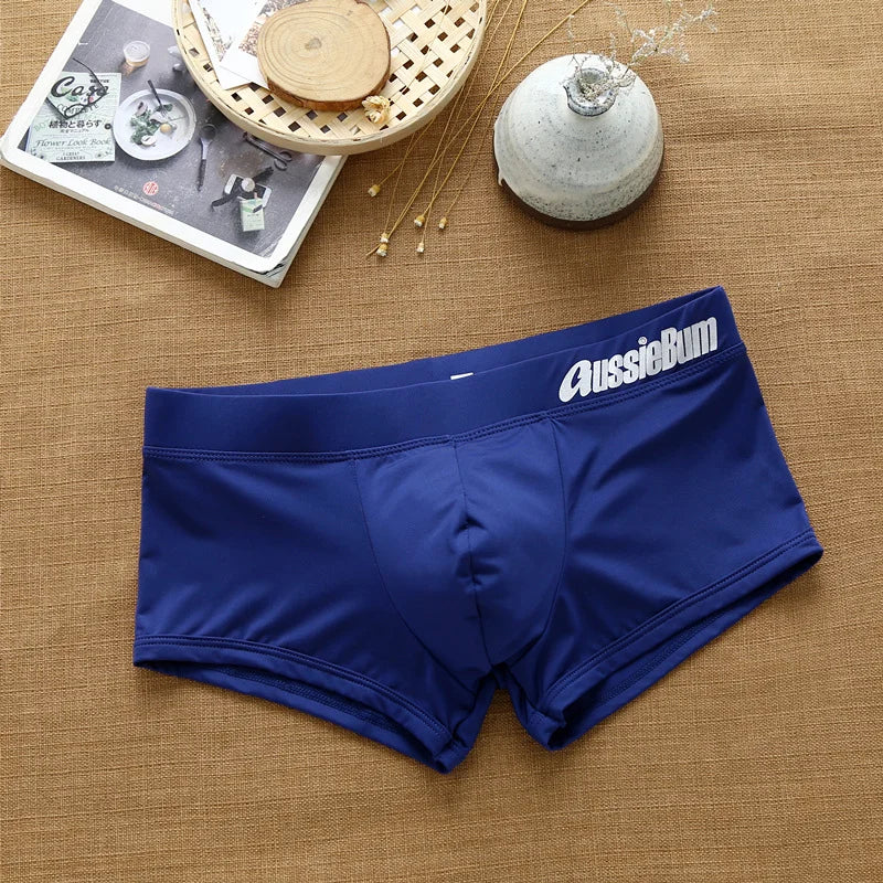 Aussiebum Men's boxers Milk Silk Low Waist Body Shaping Elastic underwear three-dimensional Comfortable jockstrap Panties
