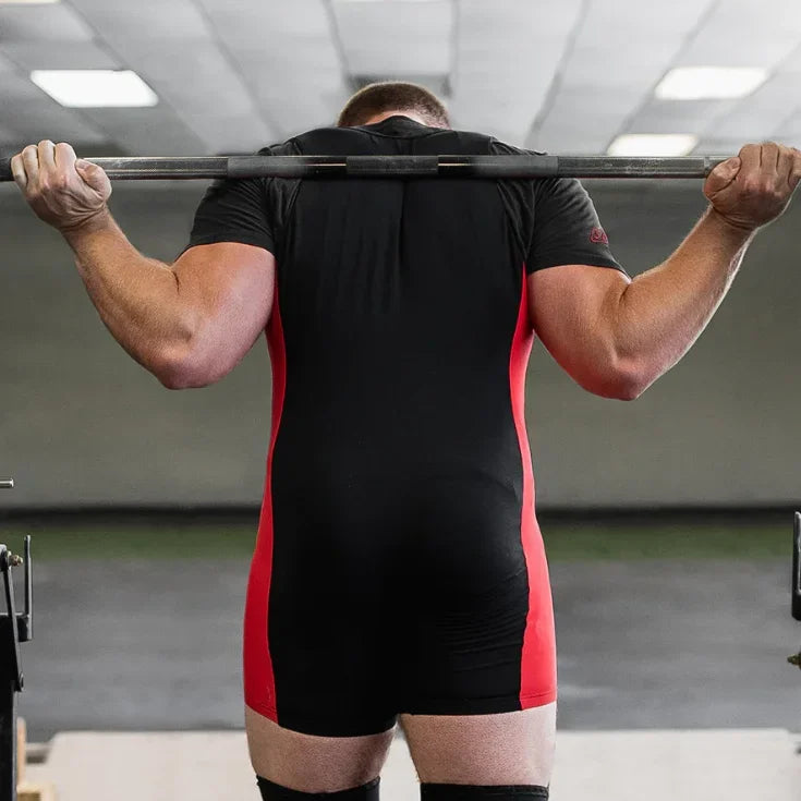 RED Wrestling Singlet Bodysuit POWERLIFTING SINGLET Outfit Underwear GYM Sleeveless PowerLifting Clothing
