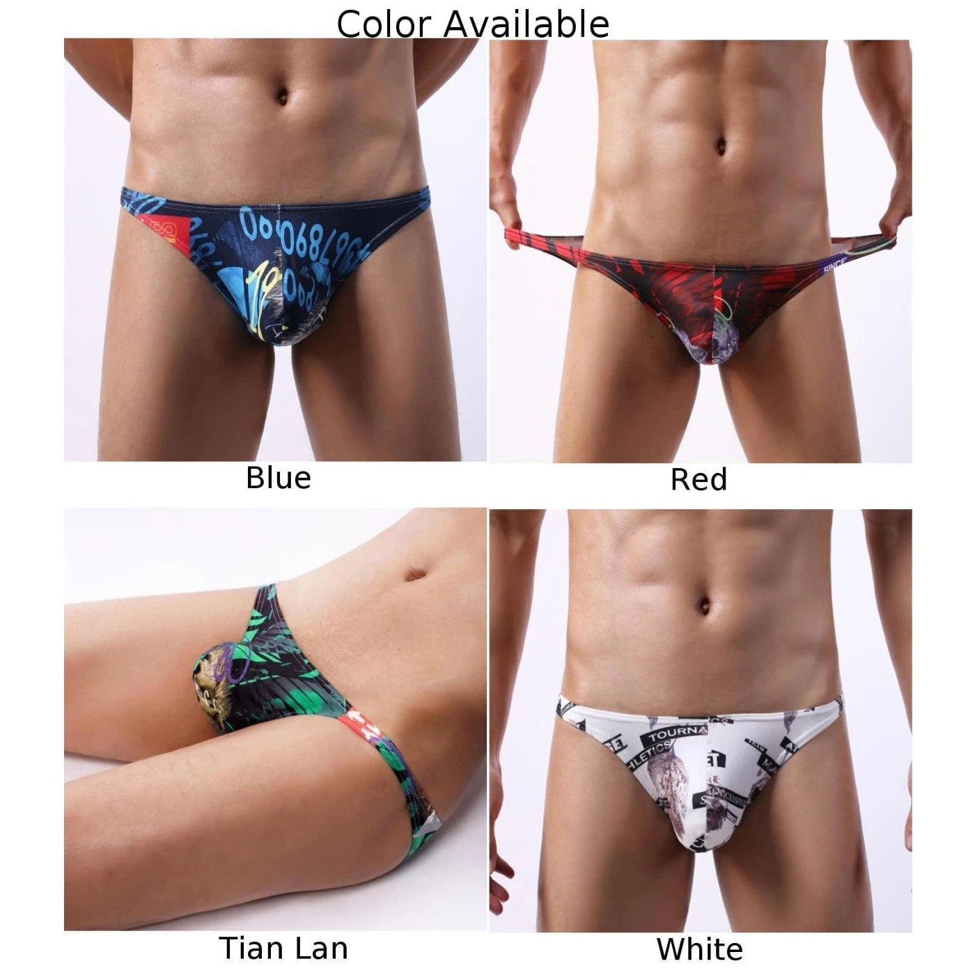 Men Sexy Lingerie Low Rise Underwear Briefs U Convex Pouch Briefs U-Bulge Underpants Knickers Breathable Panties Men's Clothing