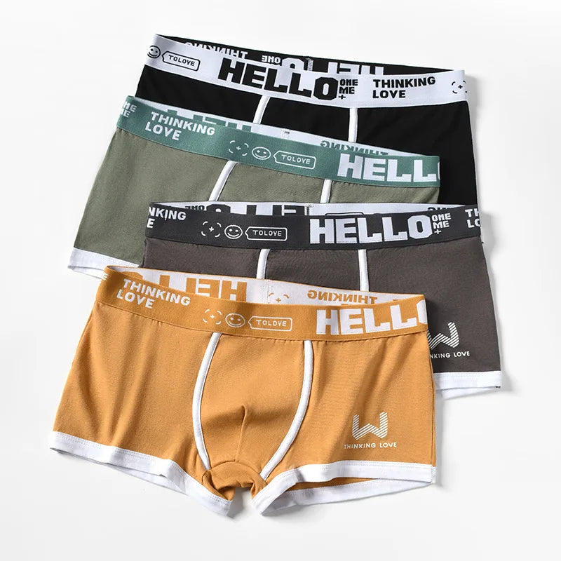 Men Panties Cotton BoxerShorts Man Underwear Mens Boxers Breathable U Convex Male Underpants Sexy Plus Size Men's Clothing
