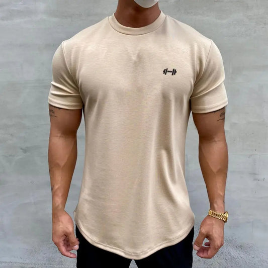2022 Men T-shirt Male Sports Gym Muscle Fitness T Shirt Blouses Loose Half Sleeve Summer Bodybuilding Tee Tops Men's Clothing