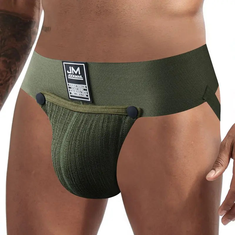 JOCKMAIL Men's Panties Jockstrap Men Underwear Sexy Femboy Clothing Sissy Panties Removable Pouch Gay Underwear Tanga Hombre