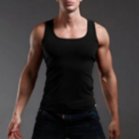 Men'S Casual Tank Summer High Quality Bodybuilding Fitness Muscle Singlet Mens Clothes Sleeveless Slim Fit Vest 2023