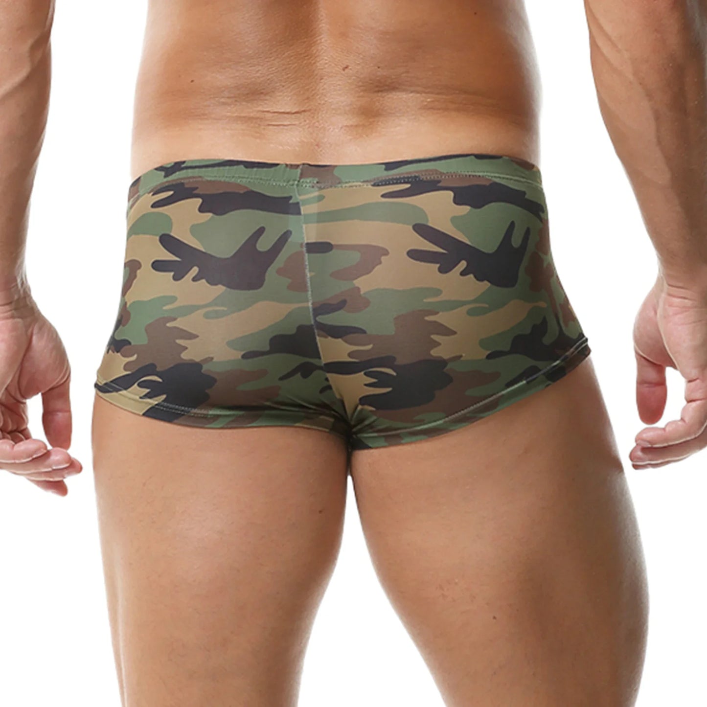 Men Sexy U Convex Pouch Underwear Boxer Fashion Camouflage Man Underpants Boxers Shorts Comfortable Underpant Camouflage Panties
