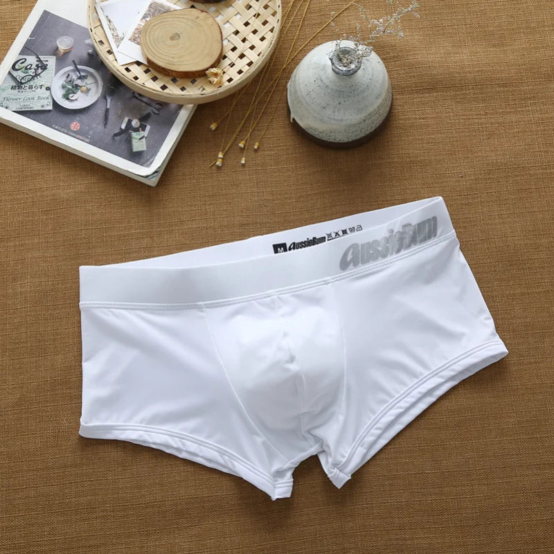 Aussiebum Men's boxers Milk Silk Low Waist Body Shaping Elastic underwear three-dimensional Comfortable jockstrap Panties