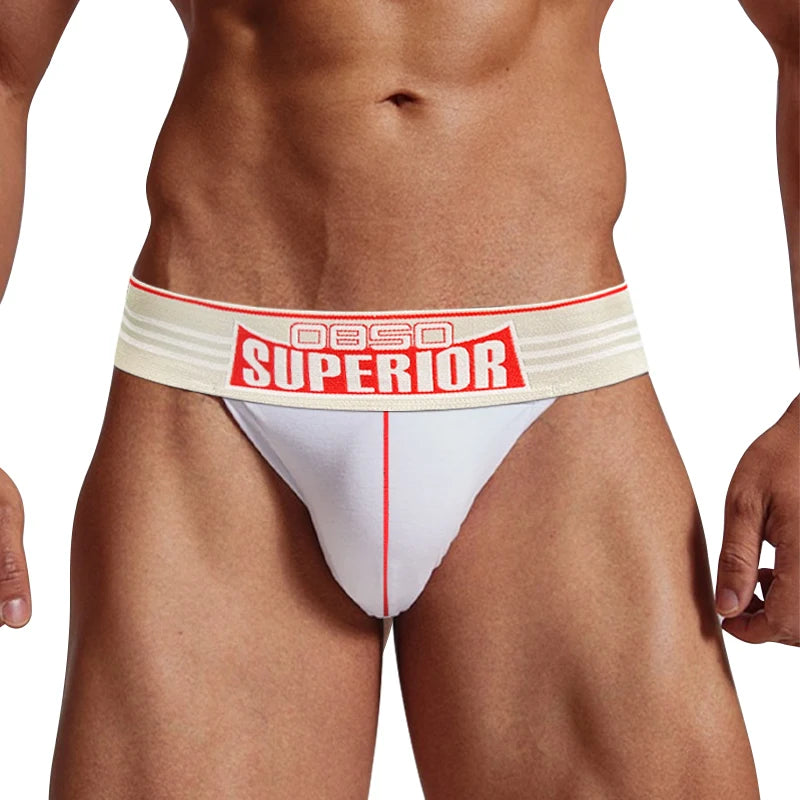 Sexy Mens Underwear Jockstrap Cotton Men Gay Thong Bikini Breathable Low Waist Sissy Panties Men's Thongs And Strings Tangas