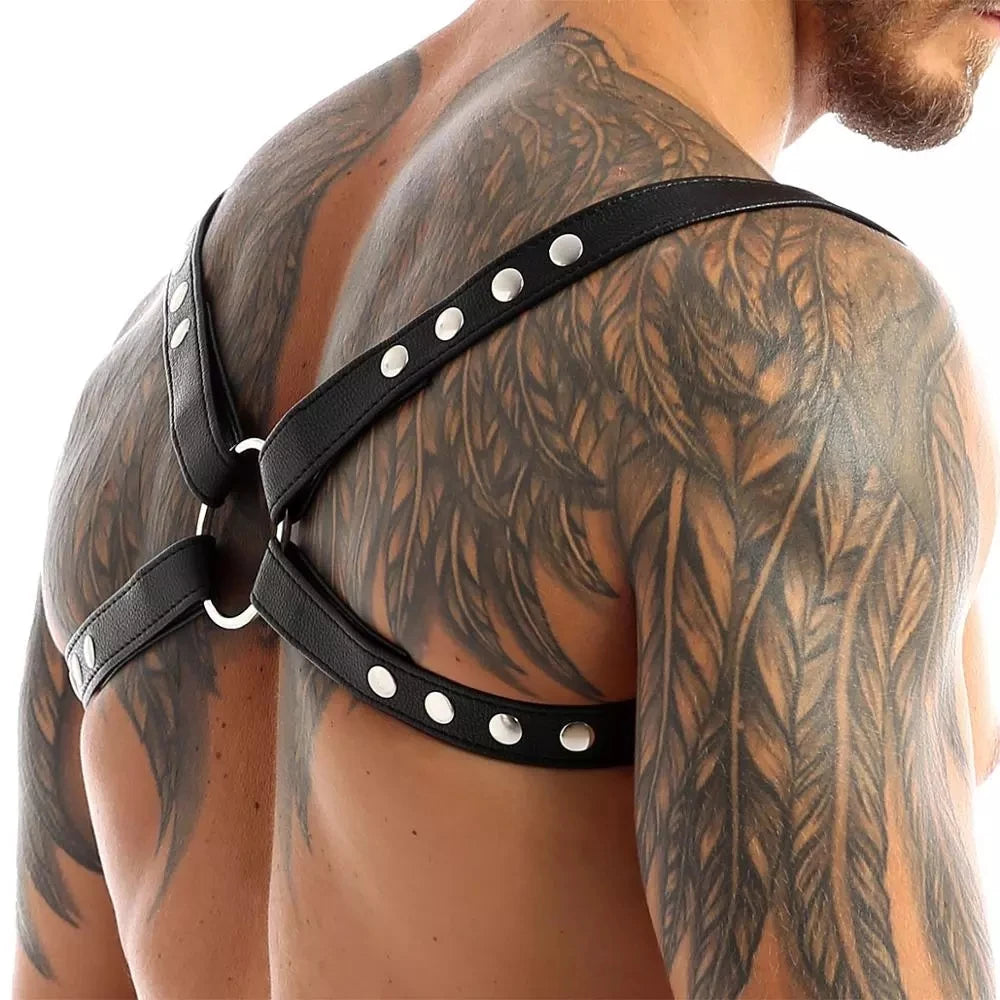 Gay Rave Harness Fetish Gay Leather Belts Strap BDSM Men Bondage Accessories Punk Sexy Clothing For Rave Party Sex Toys